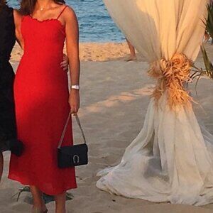 Reformation Red Midi Dress